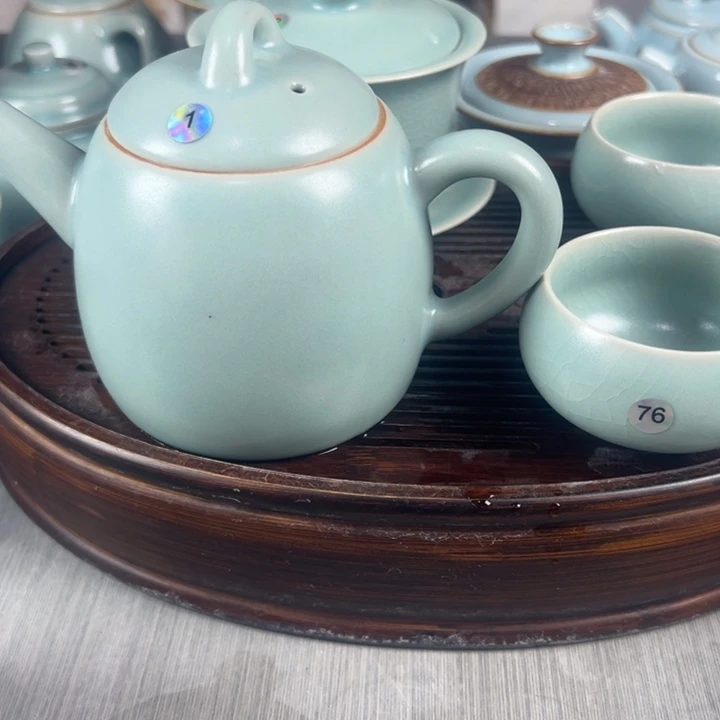 蓝*纯原矿汝瓷玛瑙入釉