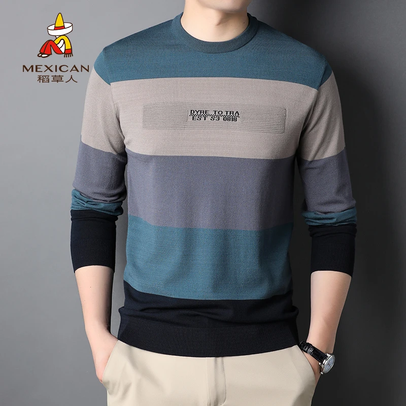 /抗起球舒适保暖亲肤撞色时尚针织衫SZD759