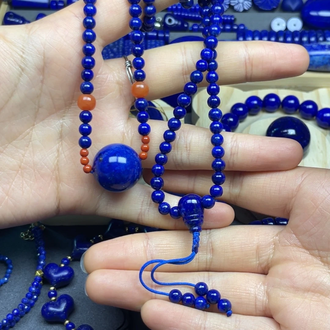 青金石未镶嵌毛衣链