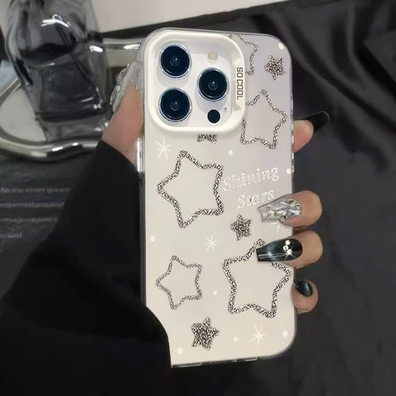 将顿适用苹果16PLUS闪钻星星手机壳iPhone15PM新款14防摔13轻奢12