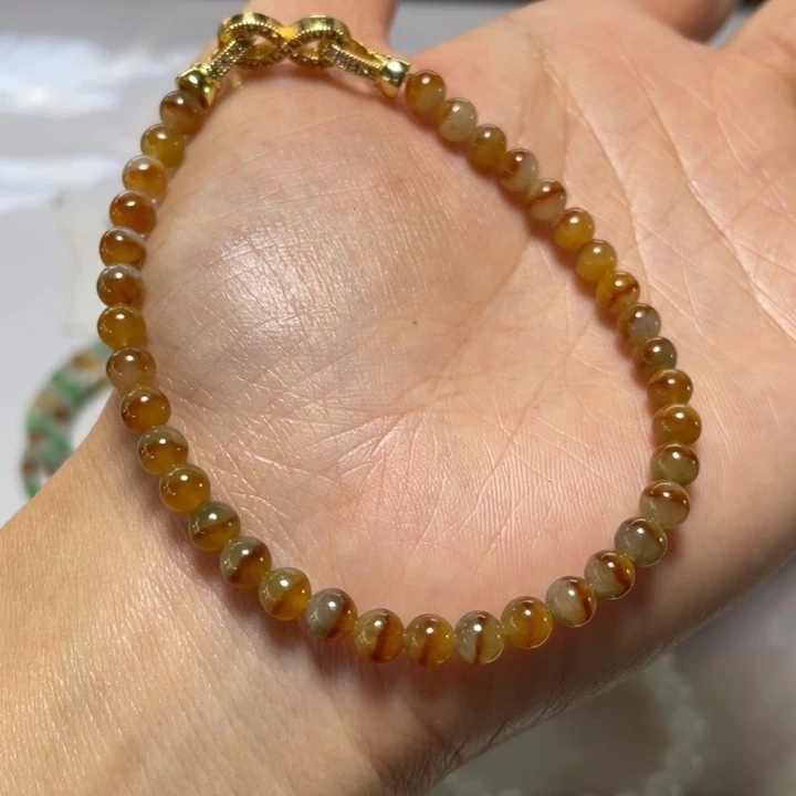 定制翡翠未镶嵌聚宝盆手串