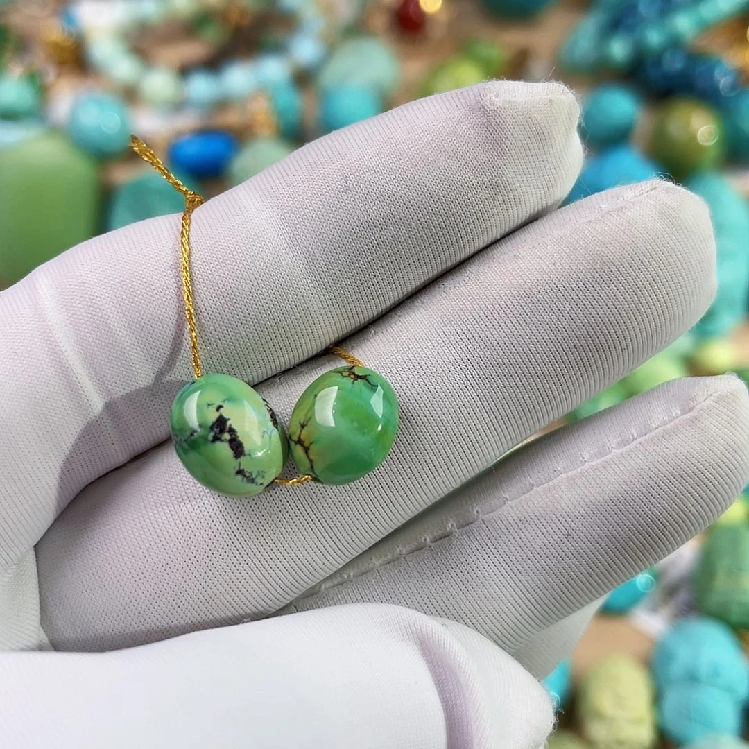 泡***灵绿松石未镶嵌珠宝奇石