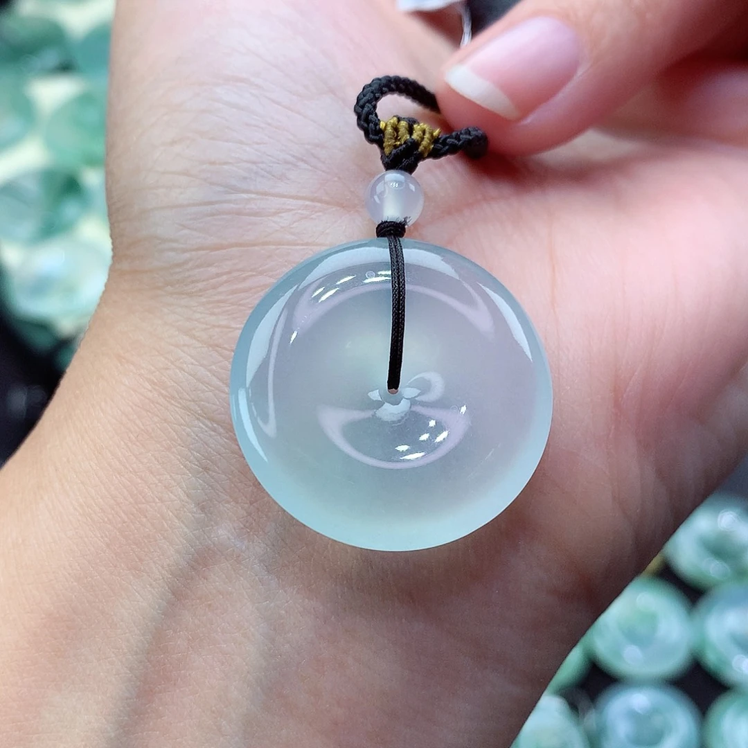 翡翠颈饰未镶嵌尺寸26.9-5.6