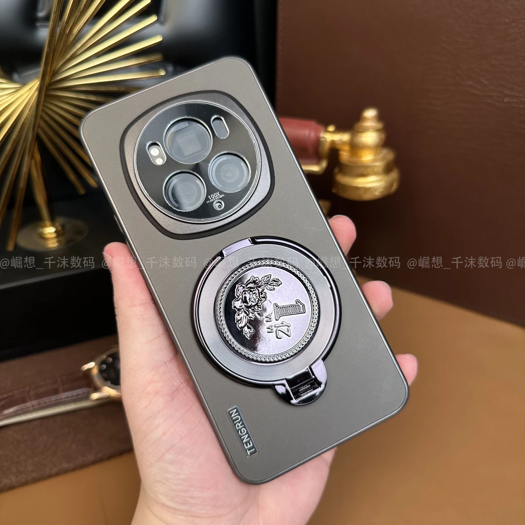 【一亿旋转支架】适用荣耀Magic6Pro手机壳防摔散热高级感流光磨砂