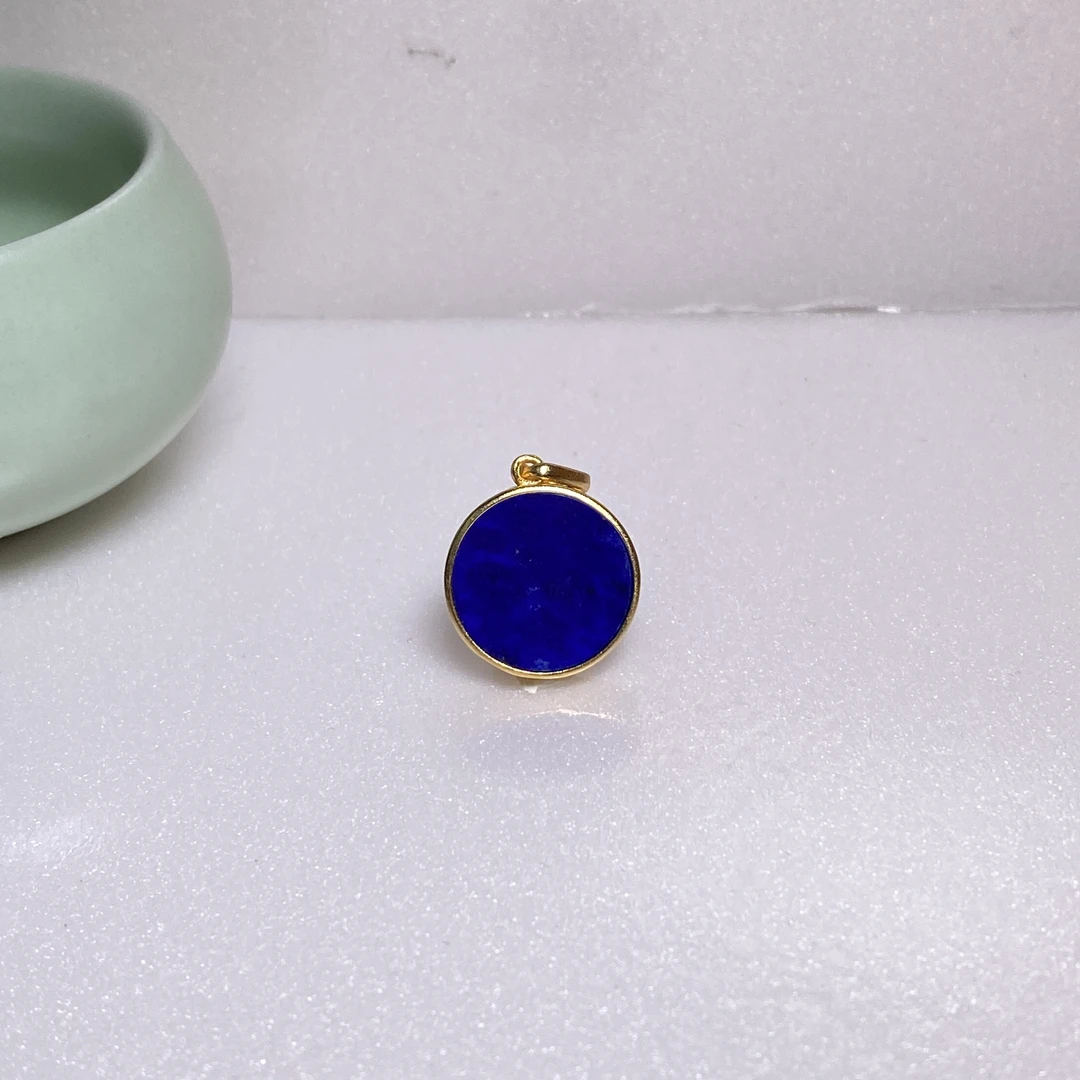 【小北严选】S925银青金石吊坠15-17L01X1222【多样性发一】约17*17mm