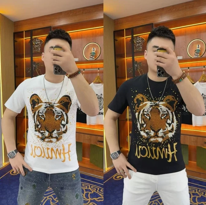 51003 老虎半袖 T恤潮流潮款潮男欧货时尚精品潮服男装新款潮尚