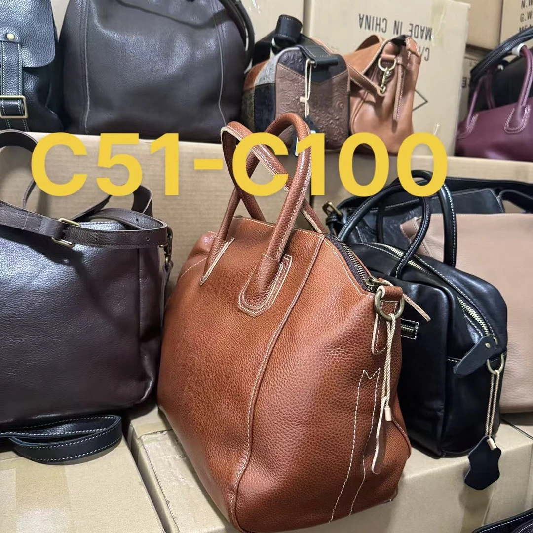 复古潮流头层牛皮女包黑色斜挎手提女包#时尚休闲百搭女士黑真皮