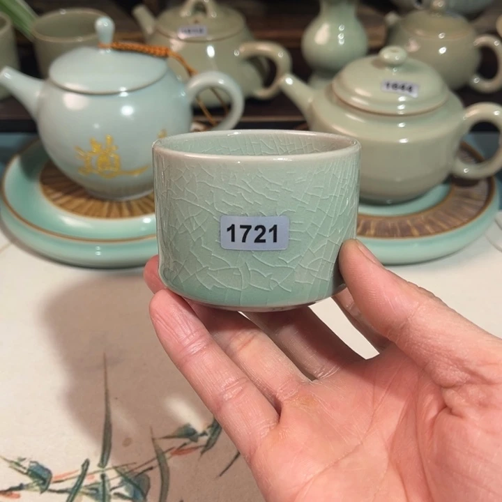 瓷杯子1721 青鸾汝瓷汝州发货