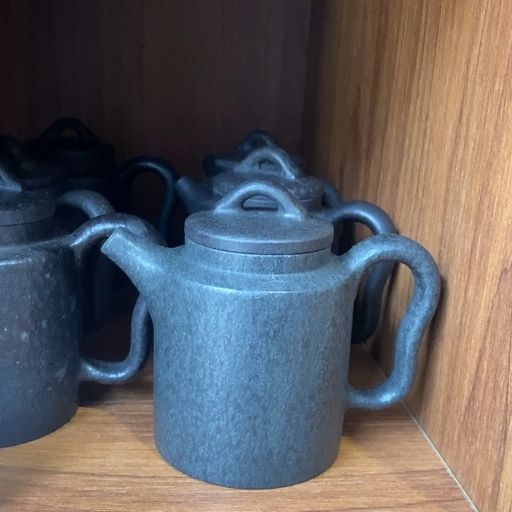 冰碛岩石雕茶壶及直壶