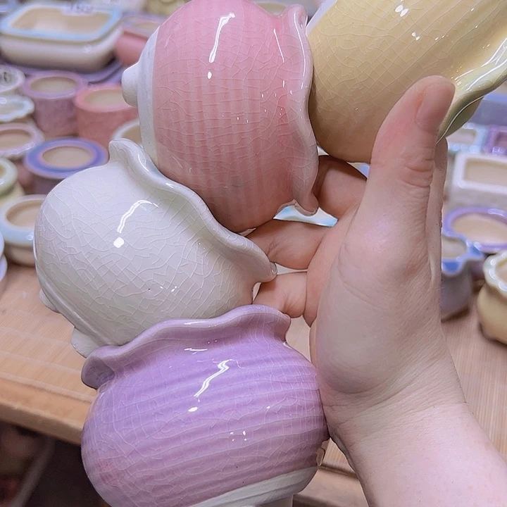 陶瓷花盆当场满12包邮