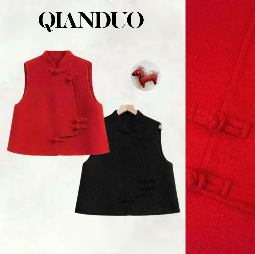 年货定制【东方雅韵】新中式时尚百搭羊毛马甲251366