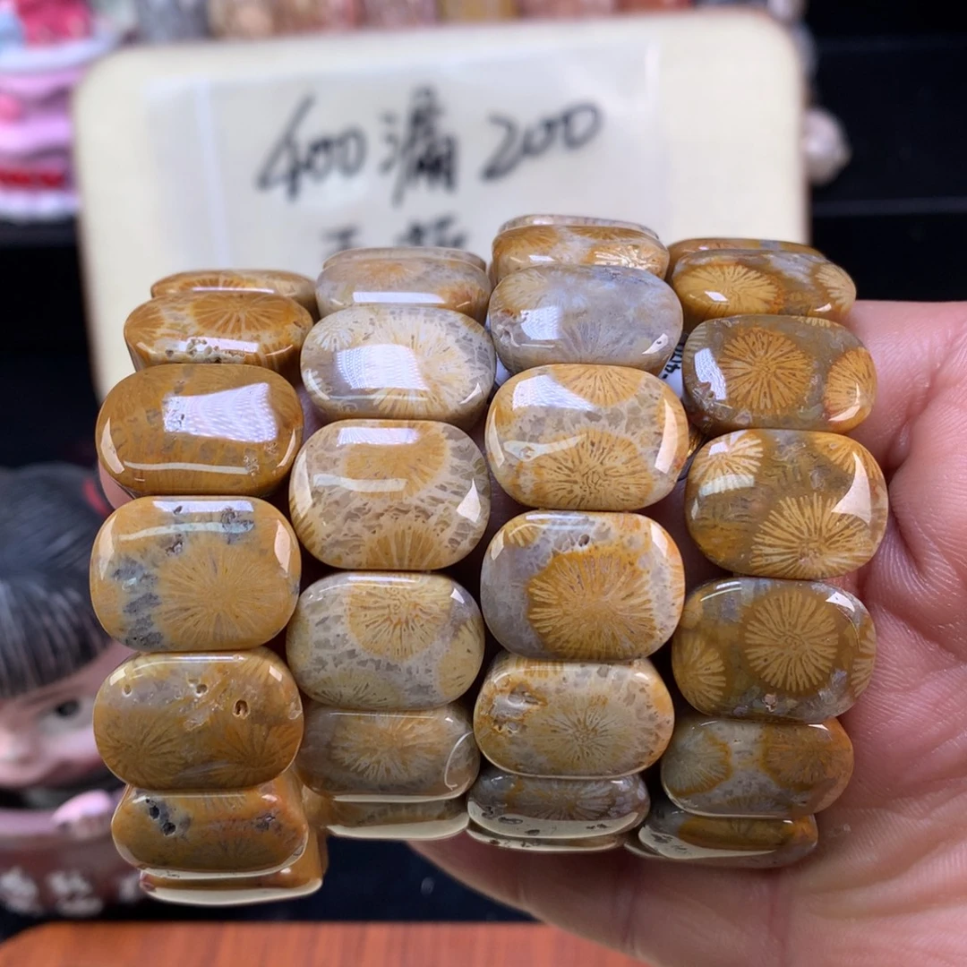 硅化珊瑚（珊瑚玉）未镶嵌颈饰55号骨骼向日葵大花200一条