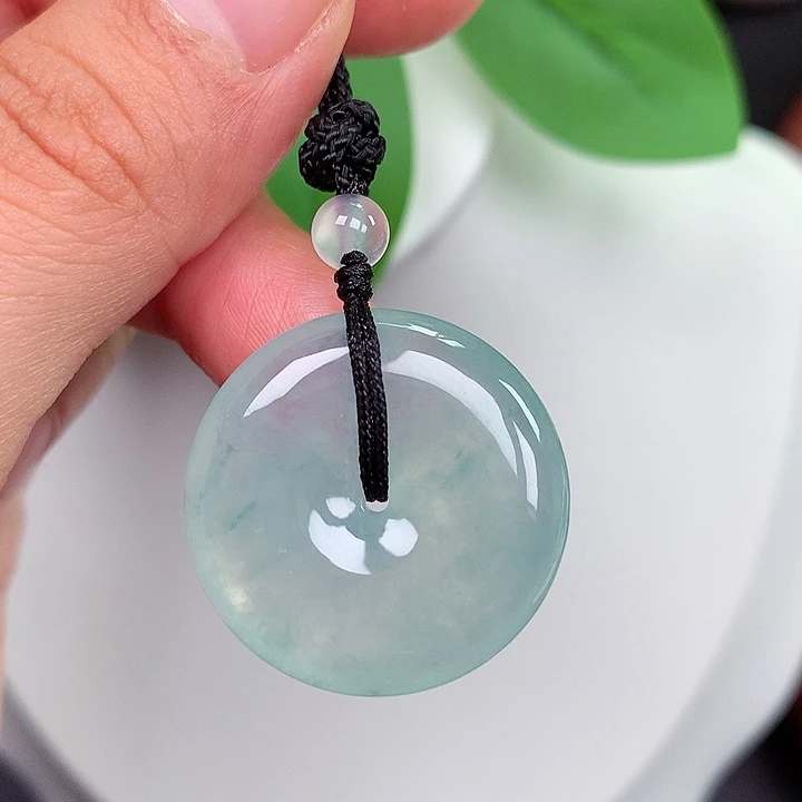 颈饰未镶嵌翡翠平安扣 25.2x5.8mm