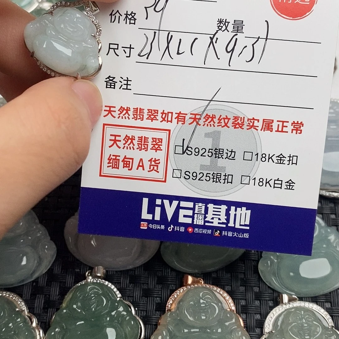 翡翠银S925镶嵌颈饰