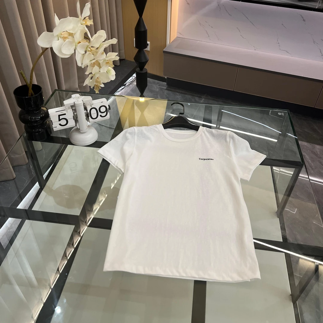 夏款小众设计工艺圆领短袖T恤女时尚百搭上衣GK-178