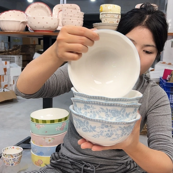 潮州源头工厂陶瓷釉下彩6寸