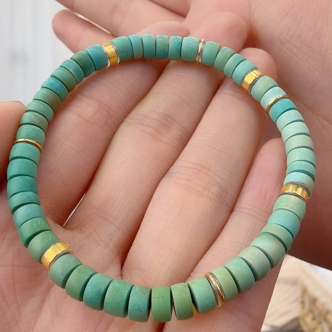 绿松石18K金镶嵌珠宝奇石