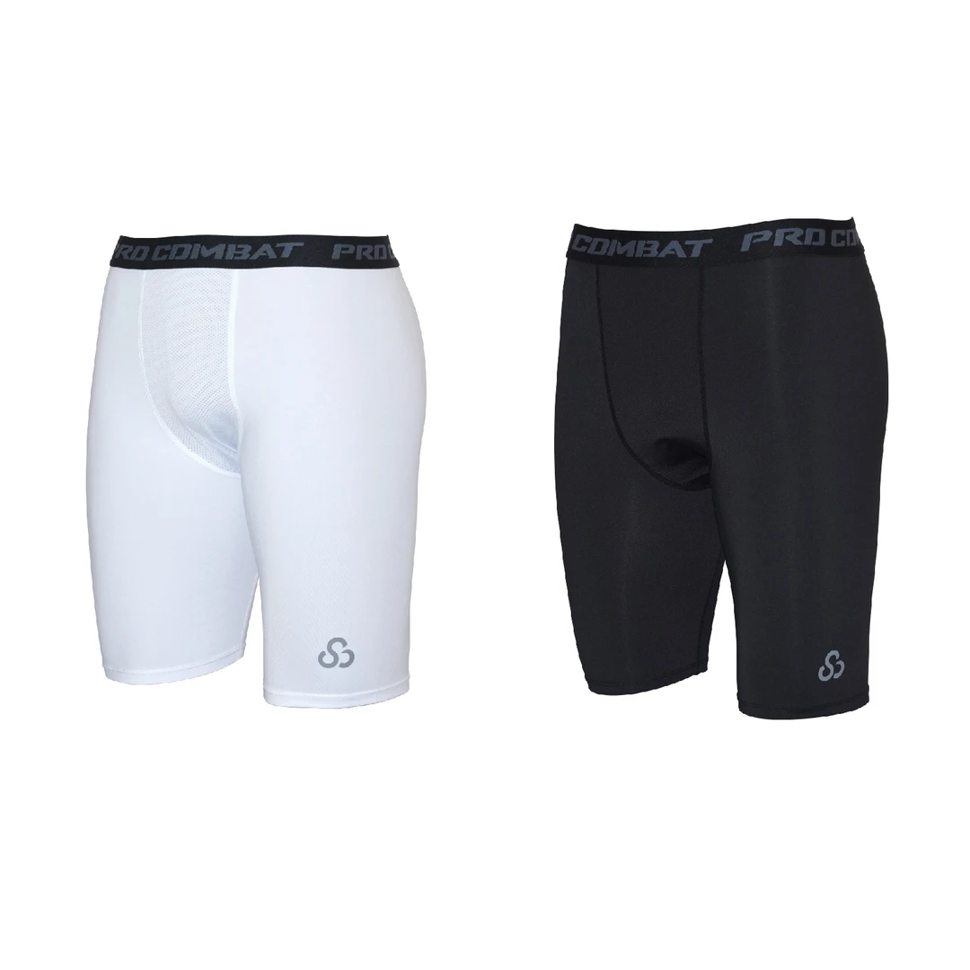 【两条装】趣品味短紧身裤透气篮球跑步训练运动健身弹力五分紧身裤