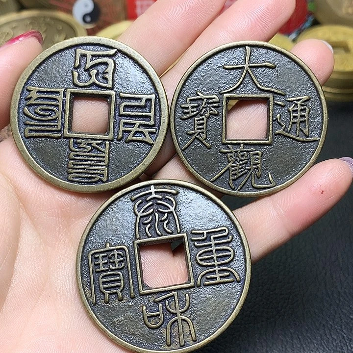 铜现代工艺品翻砂铸造三枚