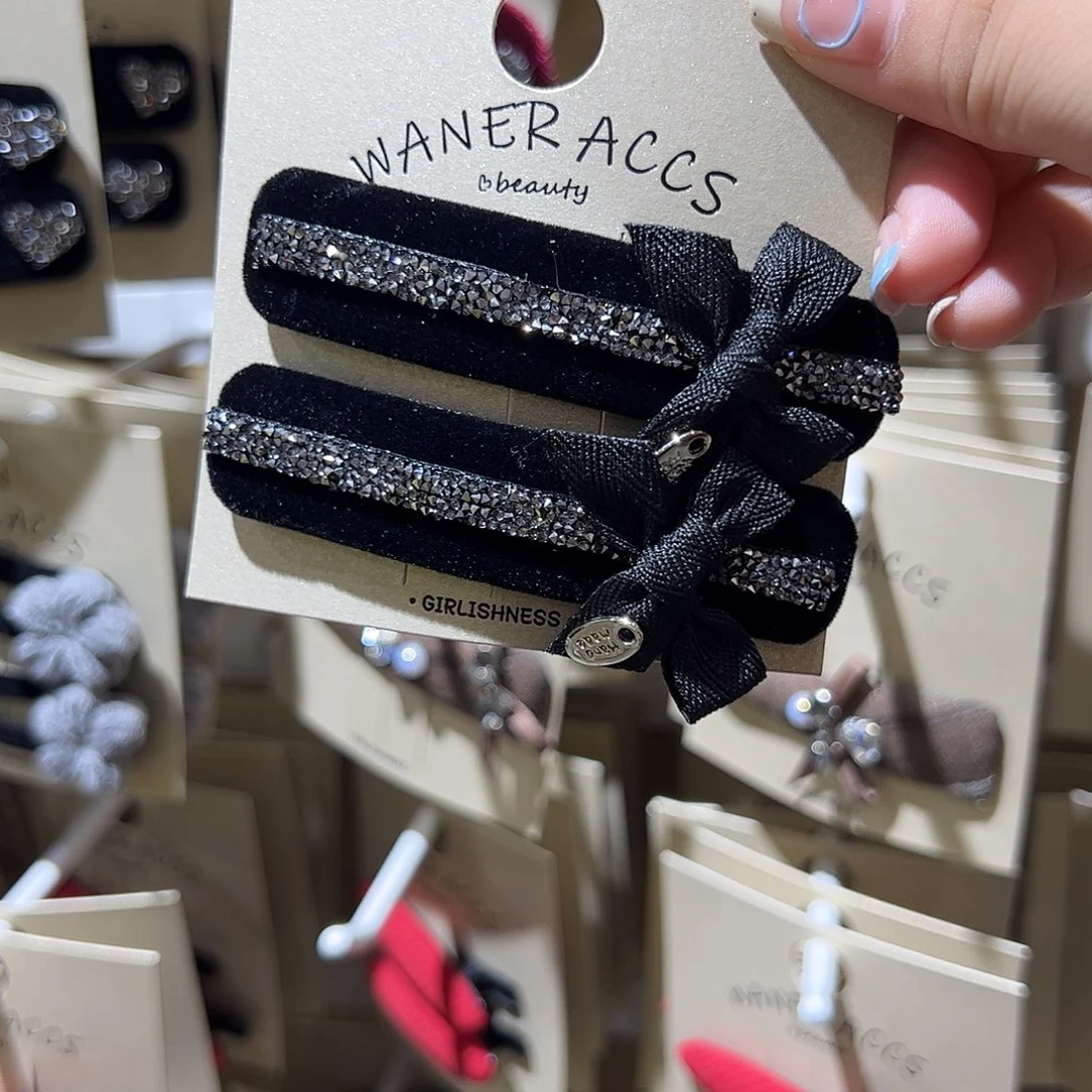 非金属方形砂糖蝴蝶结丝绒掰掰一对