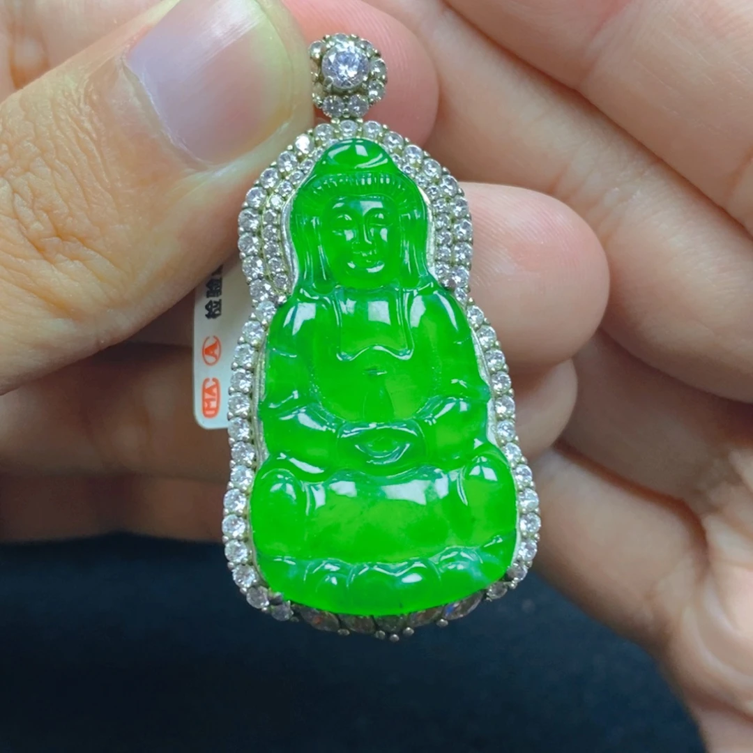 翡翠银S925镶嵌颈饰