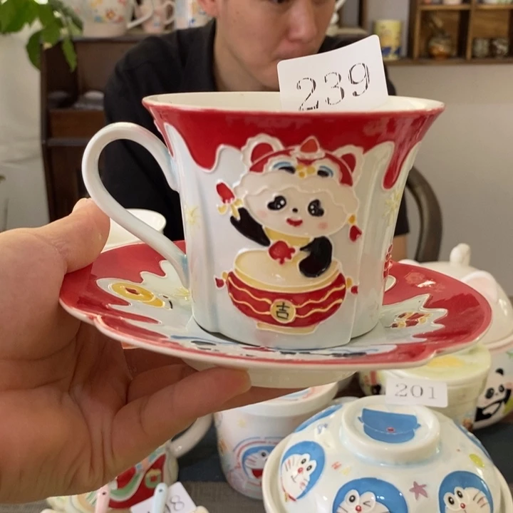 瓷片景德镇釉下彩手绘
