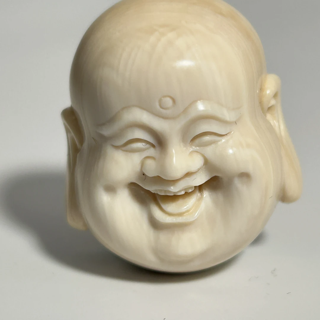 猛犸牙雕弥勒吊坠31*25*15mm金亮老师亲工假一罚四JL1237