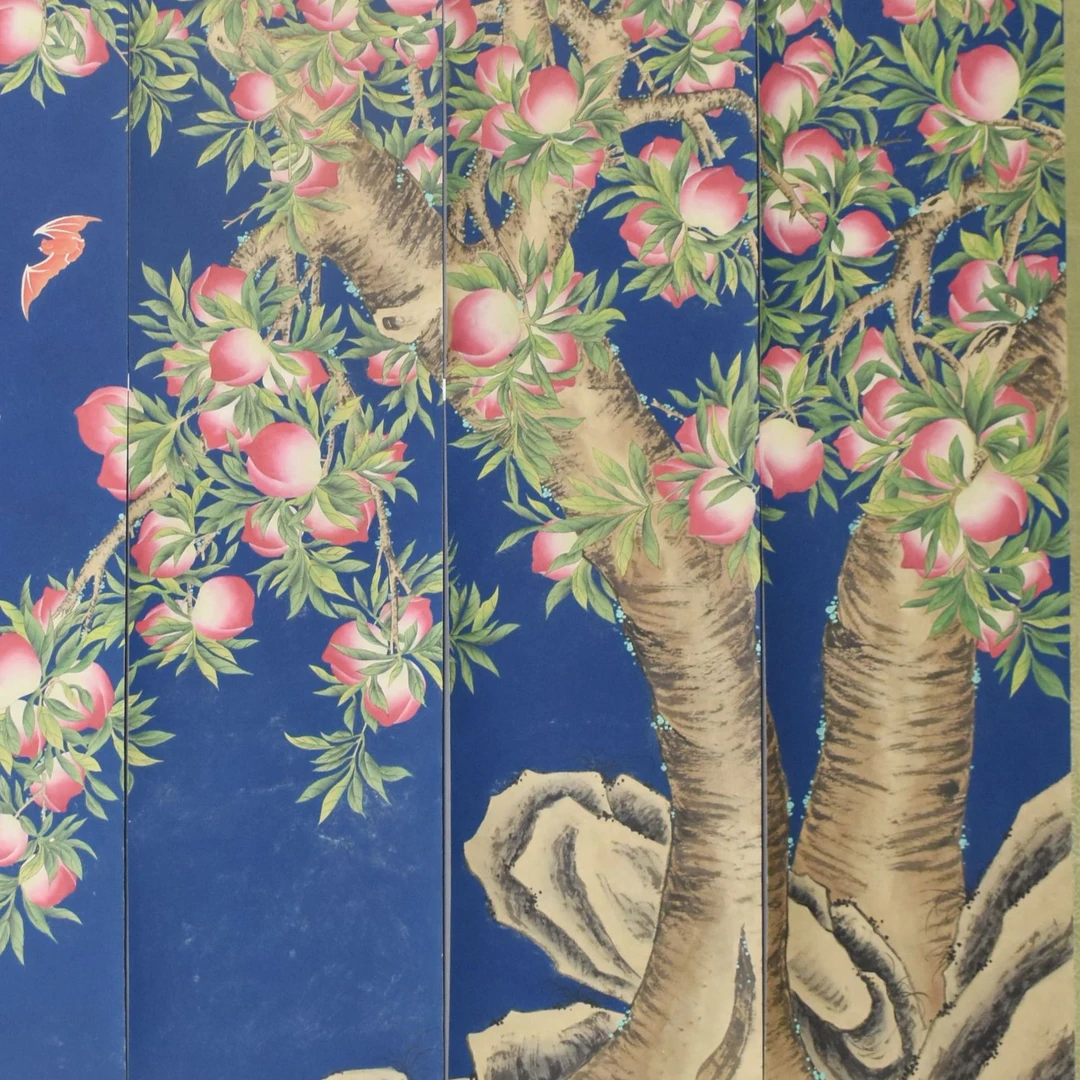 HM8202 百寿图 129X32cmX4 纸本立轴