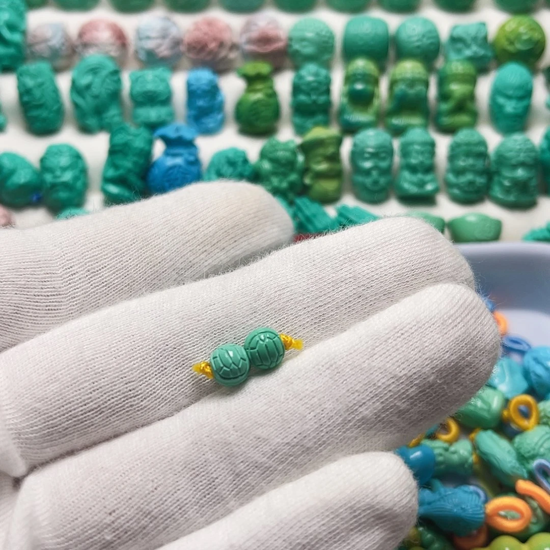 尺寸卡6雕刻富甲圆珠一对