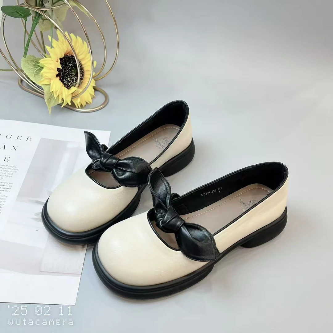 773109 新款百搭气质方头粗跟浅口软底玛丽珍单鞋