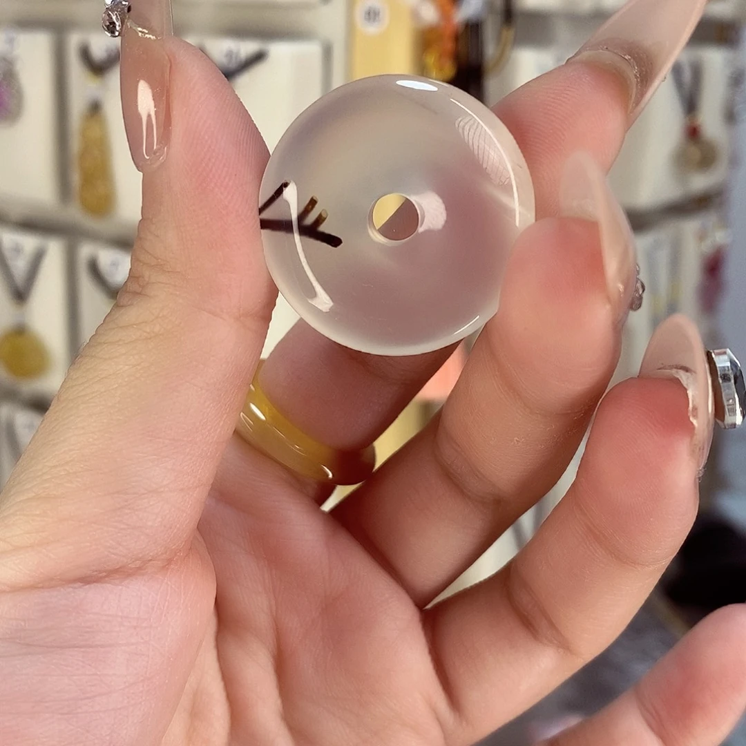 玛瑙/玉髓项链未镶嵌小***屋