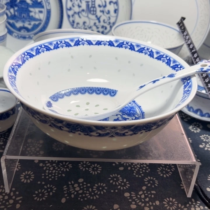 8寸牡丹汤碗一个汤勺
