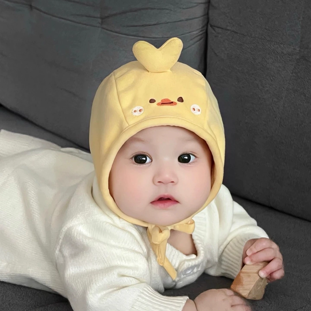 婴儿帽子春秋季小动物耳朵宝宝胎帽棉男女宝宝新生儿小月龄护耳帽