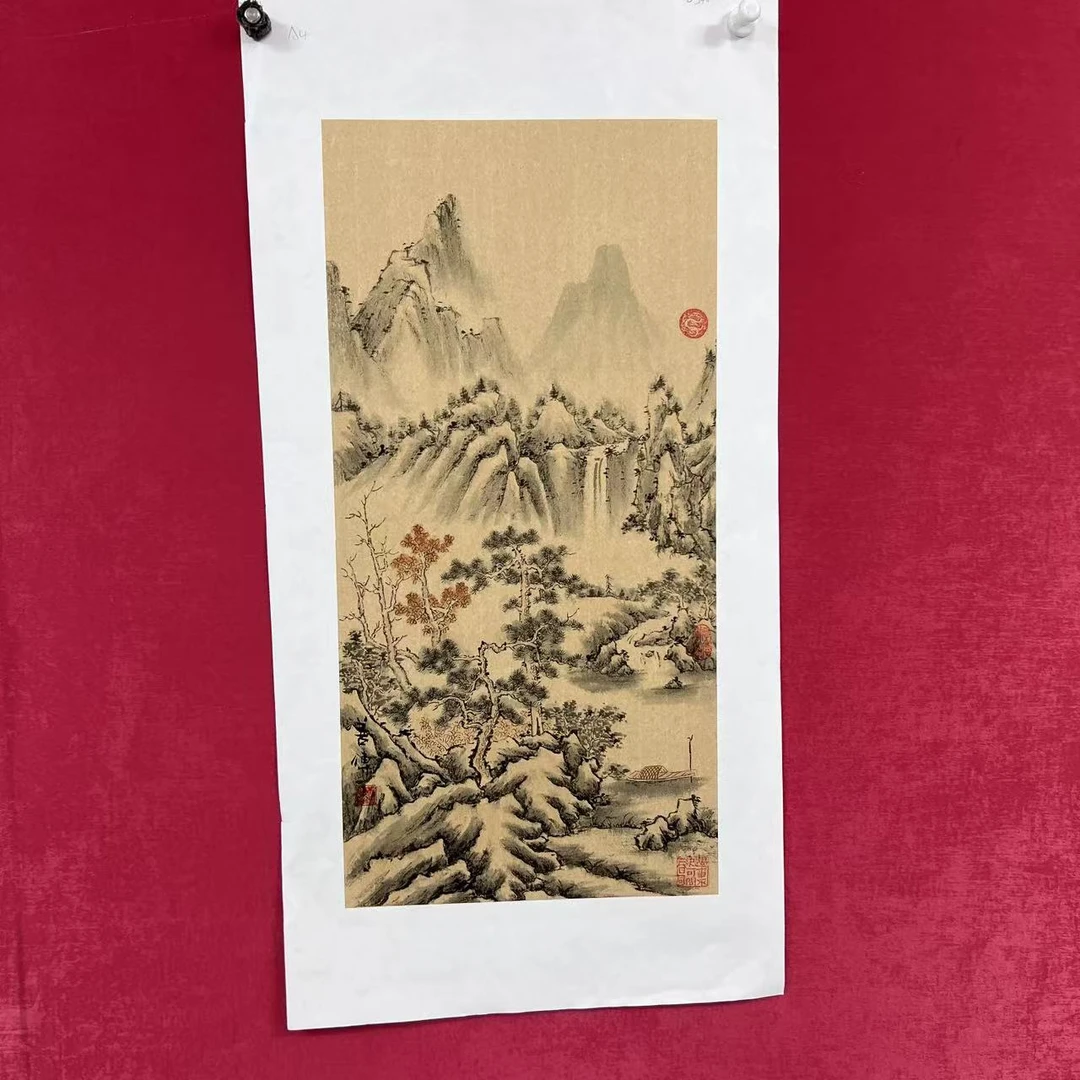 A4刘善传二平尺山水画