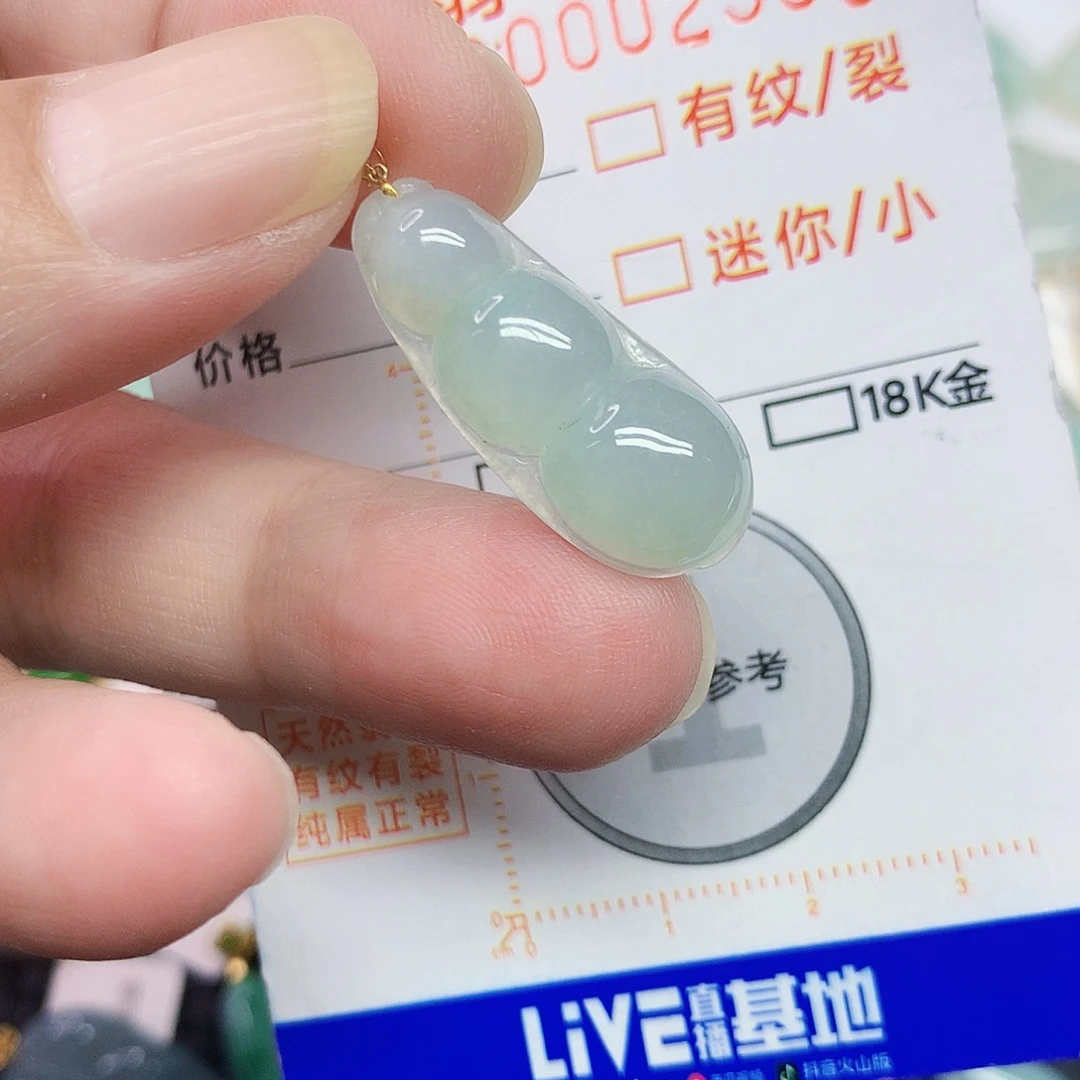 翡翠未镶嵌颈饰豆子