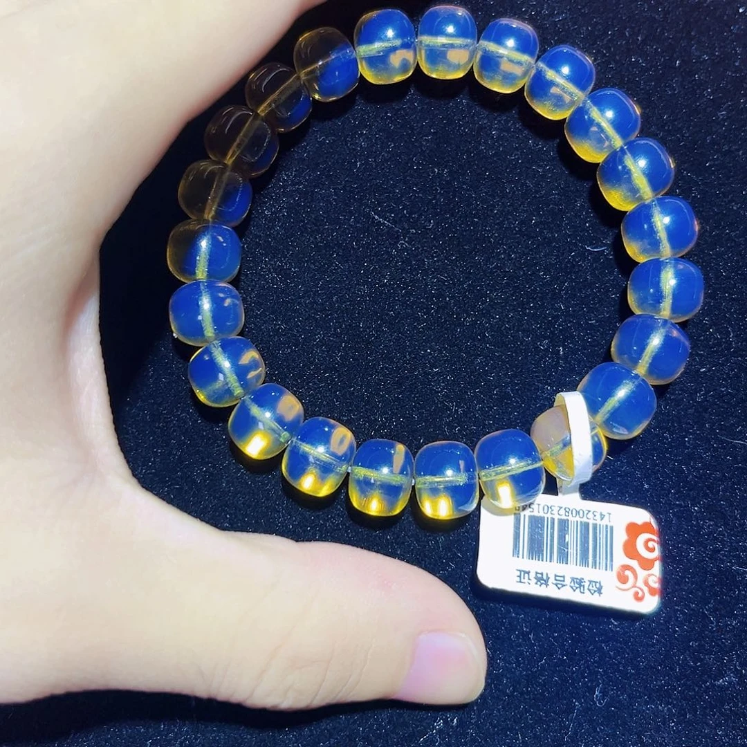 蓝珀未镶嵌珠宝奇石10mm蓝珀老型