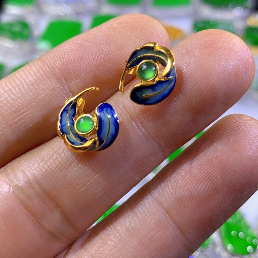 【闪购商品】翡翠挂件银S925镶嵌天然翡翠