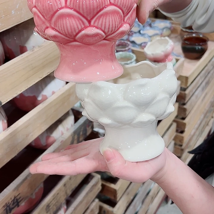 有孔，凑单福利满10元发货陶瓷多肉花盆！