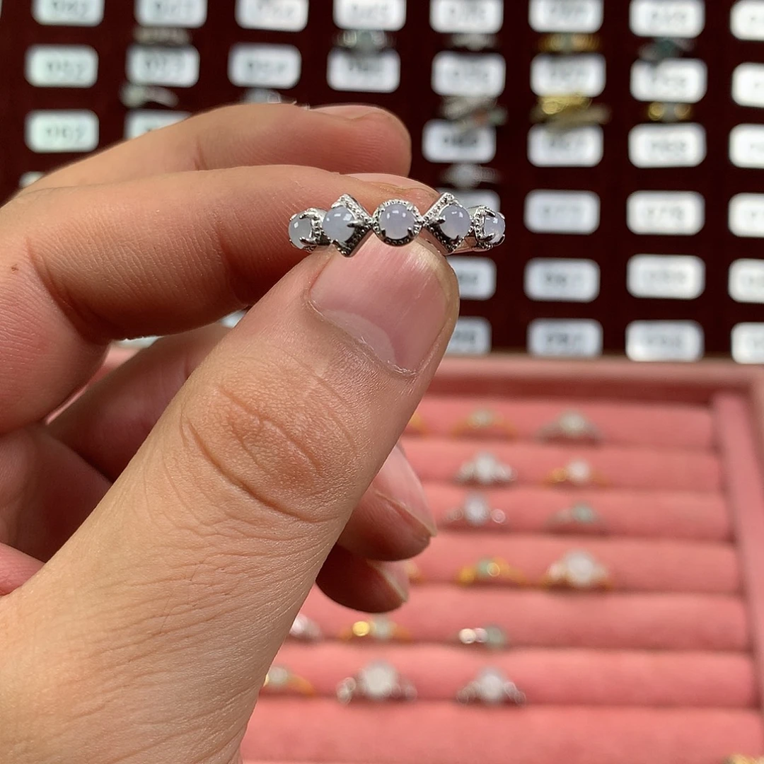 翡翠银S925镶嵌戒指93