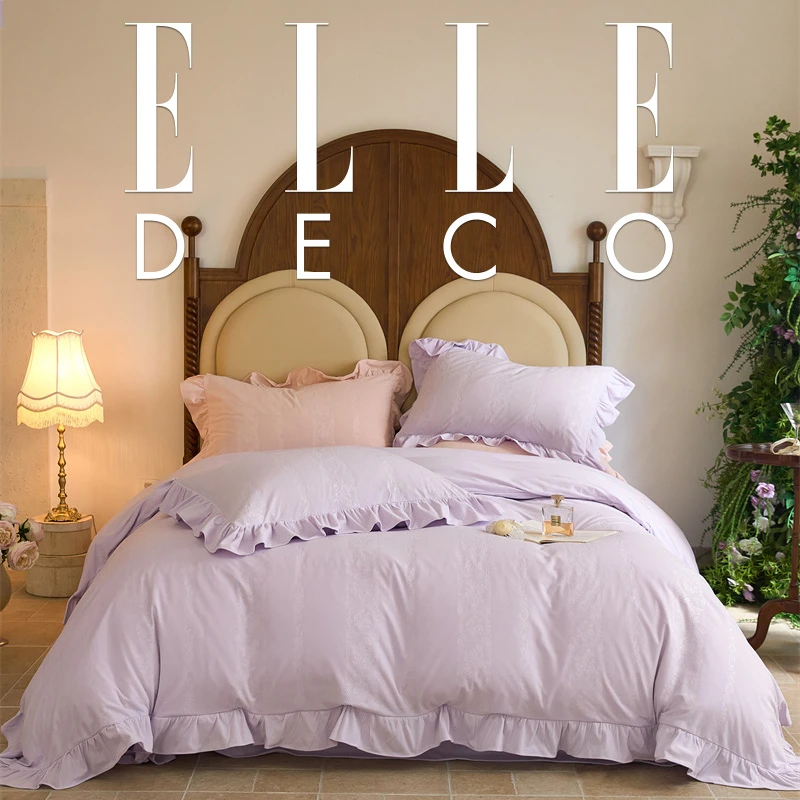 ELLE DECO[香榭丽织梦]羽零™空气拉绒四件套法式轻奢美学柔软亲肤