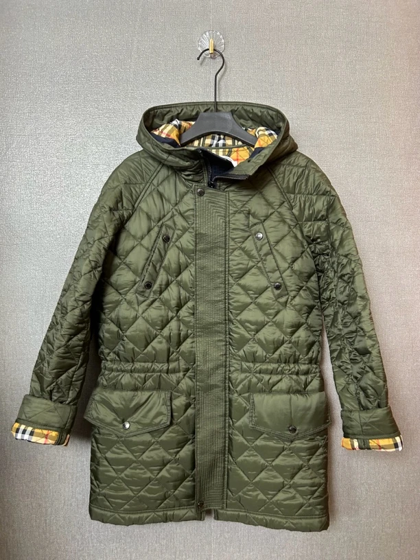 95新 BURBERRY/博柏利 军绿色棉服