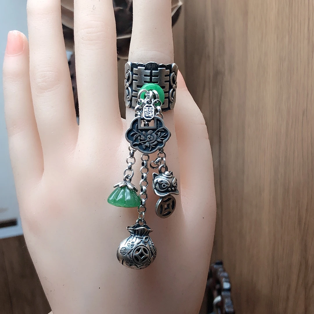 925银戒指 银戒指手工时尚复古个性民族风百搭