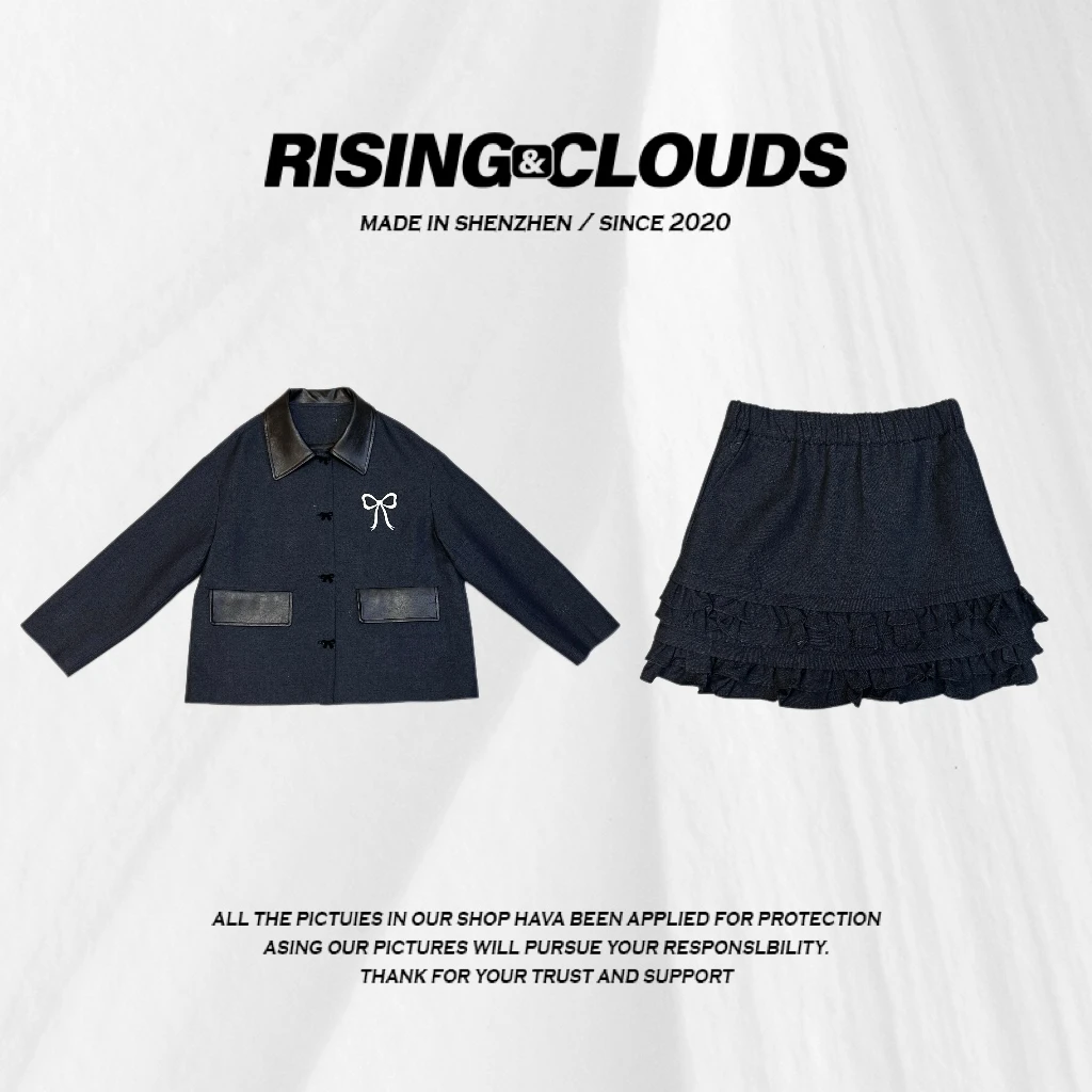 RISING&CLOUDS【莎莎】舒适百搭时尚显瘦蝴蝶套装020274