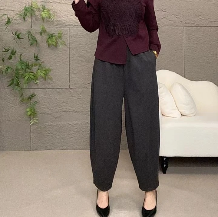 秋季2025新款显瘦休闲裤网红时尚百搭宽松气质女士哈伦裤
