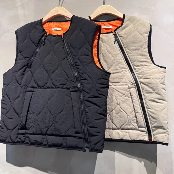 背心圆领冬季拉链纯色时尚双面暖背百搭休闲立领马甲男士运动