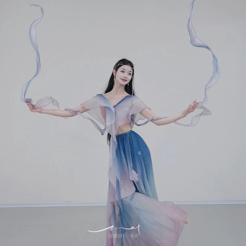 《幻蝶》360度古典舞大摆裙超仙飘逸中国舞蹈演出服