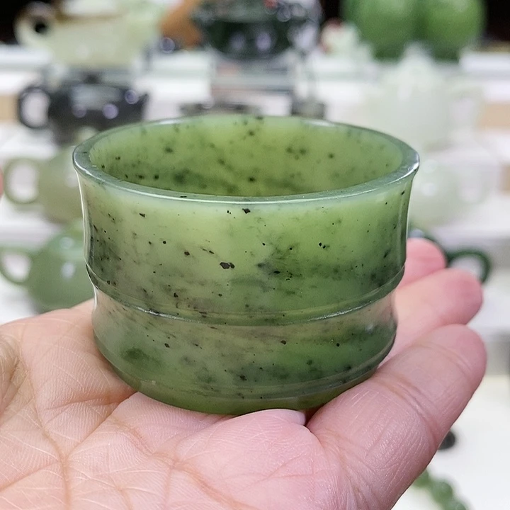 未镶嵌和田玉挂件茶杯60m l