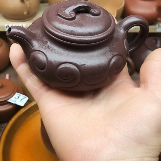 紫砂茶壶紫泥仿古如意180豪升左右瑕疵