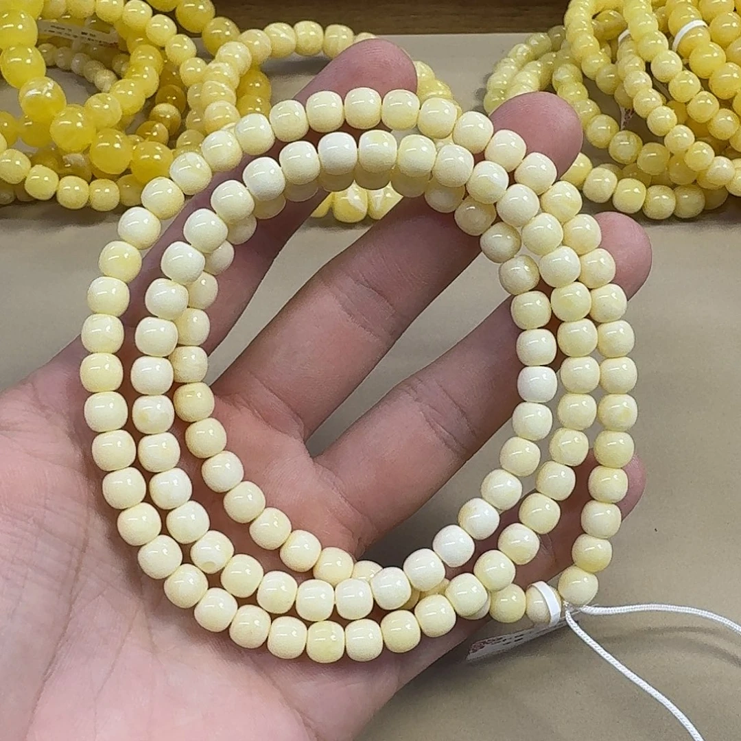 琥珀未镶嵌手链精工蜜蜡老型108