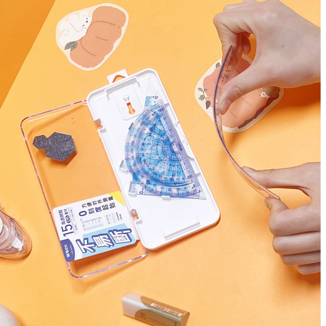 M&G/晨光套尺折不断15cmARL960BL高透树脂材质超耐用